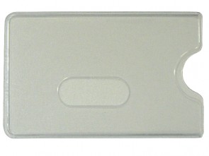 Protective dispenser with thumb notch  soft - white