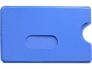 Protective dispenser with thumb notch soft - blue
