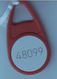 Legic MIM 1024 Schlüsselanhänger, Bauform B, rot (100 Stück)
